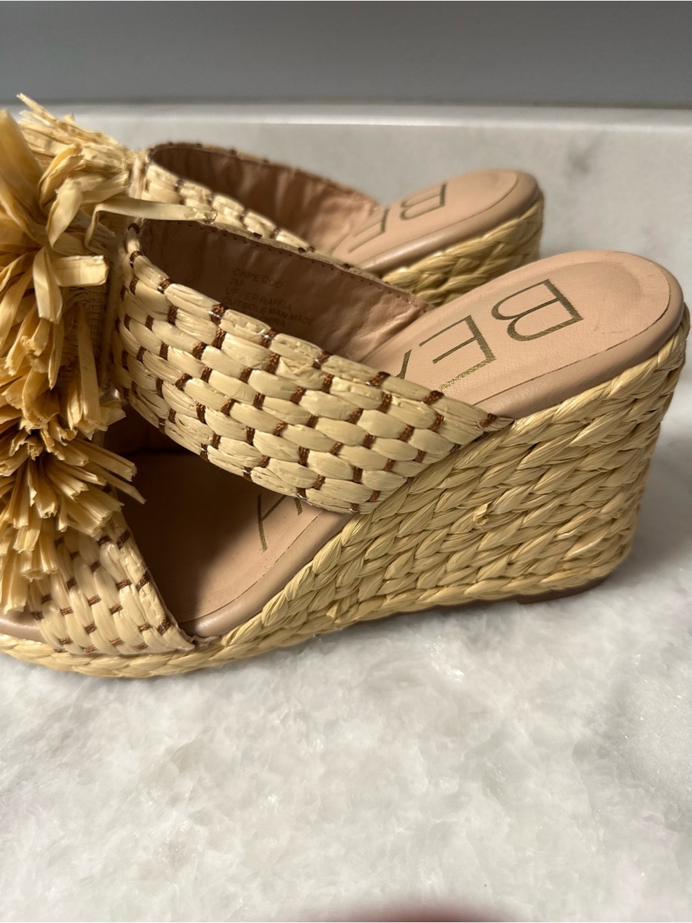 Beach by Matisse size 7 Natural Raffia Slide Sandals - Beige - Picture 9 of 12